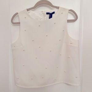 pearly white cute top